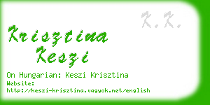 krisztina keszi business card